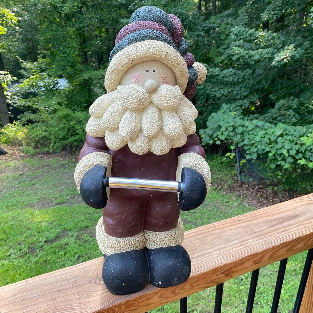 Vintage Santa Claus Resin Toilet Paper Holder Figurine 21” tall